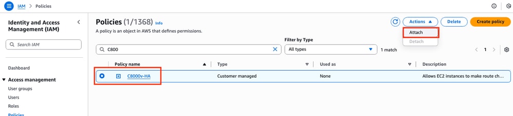 Filter and Select Policy