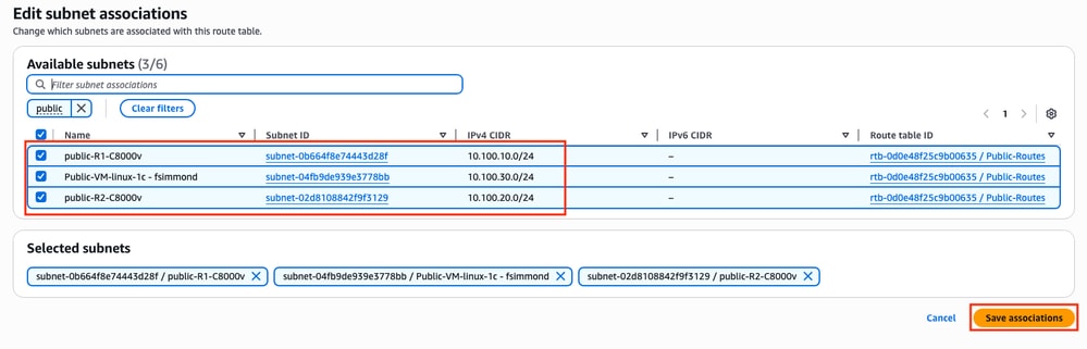Select Corresponding Subnets