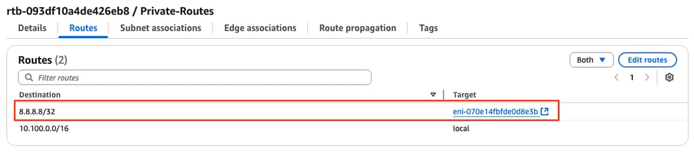 Open AWS WebGUI and Check Status of the Routing Table