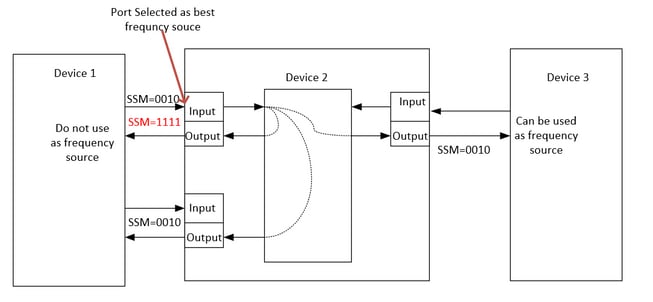 Insertion of DNU in SSM on the Reverse Direction of the Selected Port to Avoid Loop