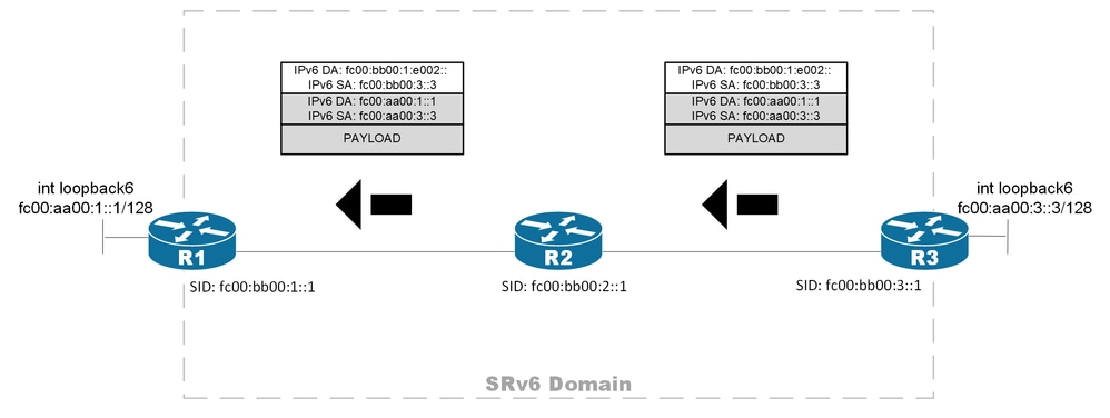 Packet Processing along the Path of BGP IPv6 Unicast over SRv6