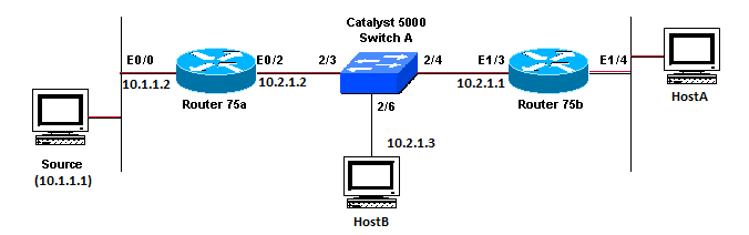 Add a Host to the Same VLAN as Routers 75a and 75b