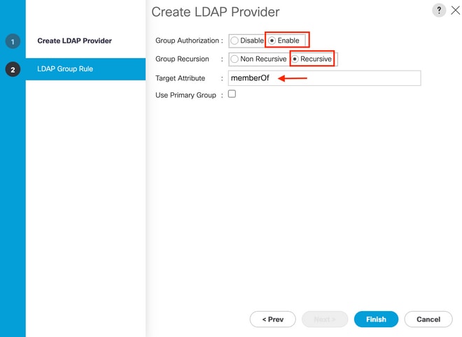 LDAP UCS set up GUI