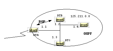 OSPF Design Guide - Forward Address Diagram