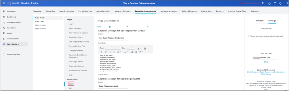 Test Email from Self-Registration Portal