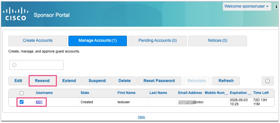 Test from Sponsor Portal
