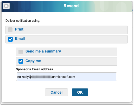 Send Credentials to Guest User