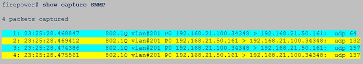 FTD SNMP - Packet capture shows many requests and one reply
