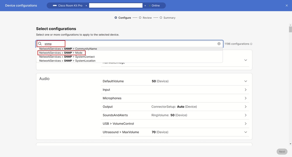 Control Hub All Configurations Window
