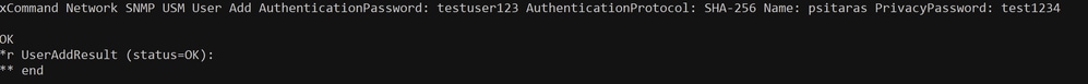 USM User Creation via SSH