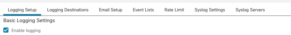 Enable Logging