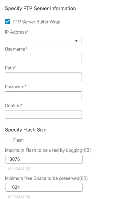 FTP Server Settings on FMC 7.0.5