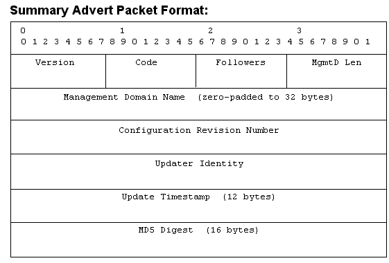 Summary Advert Packet Format