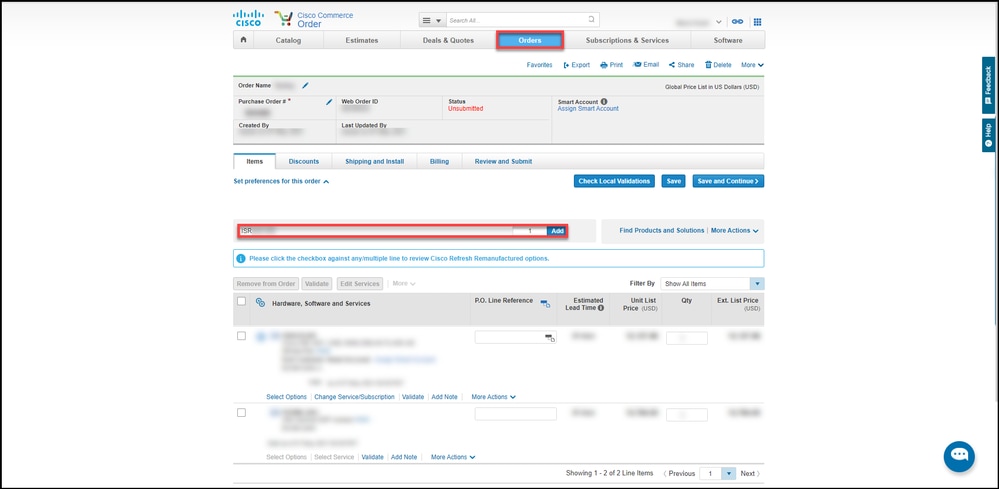 Associating a Sales Order to a Smart Account - Search by License ID or SKU