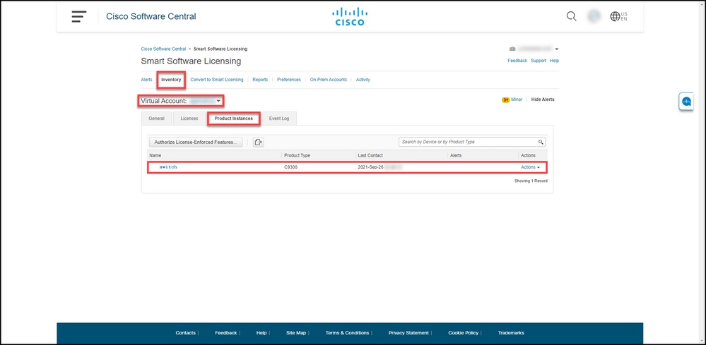 Removing a Product Instance (Cloud Connect) - Find product instance