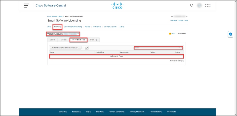 Removing a Product Instance (Cloud Connect) - Verify the removal of product instance