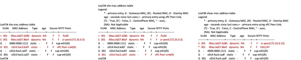 MAC address learning on Leaf