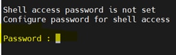 Shell access password