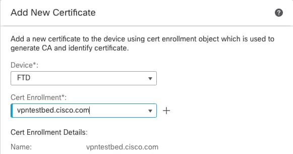 Select Devices and then Add Certificates