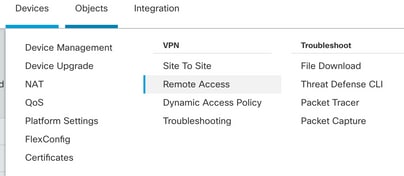Navigate to Devices, VPN, Remote Access