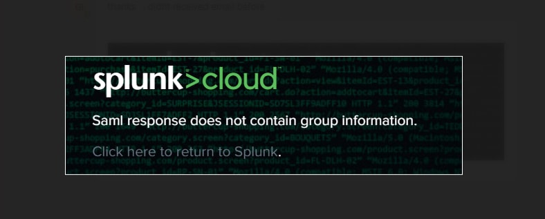Error message