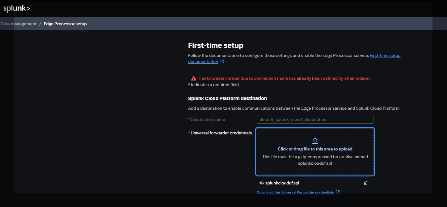 Edge Processor Stuck in First-Time Setup Page - Cisco