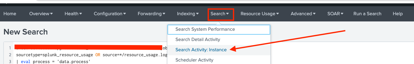 Search Activity: Instance