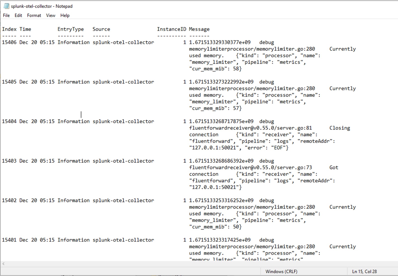 Debug Messages