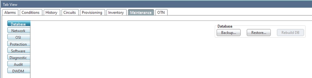 NCS 2000 Database Backup