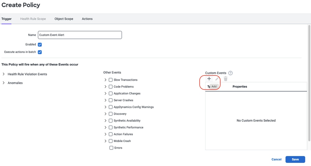 Custom Event Config