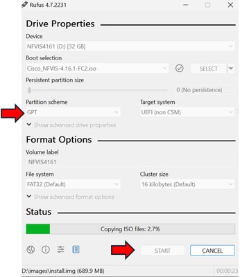 Select Partition Scheme
