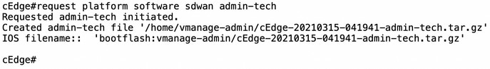 Admin-tech cEdge