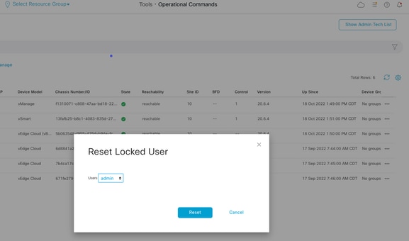 Reset Locked User