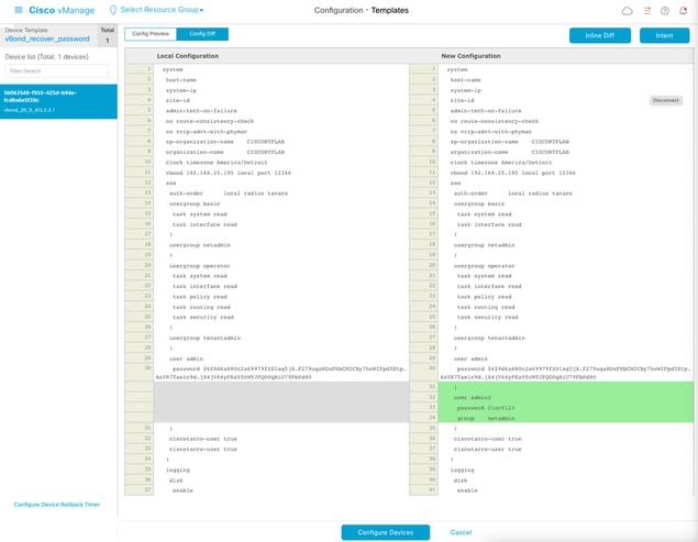 Review the Config Preview