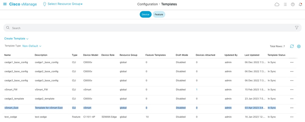 vManage Templates