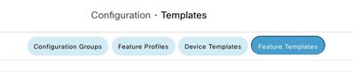 Navigate to Feature Templates