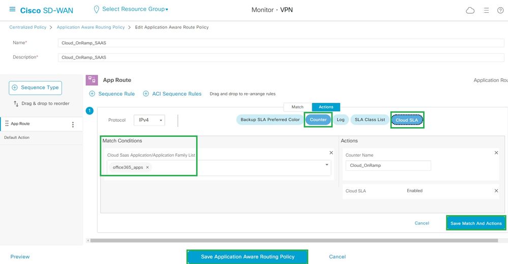 Criterio route con riconoscimento dell'applicazione