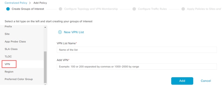 قائمة شبكات VPN