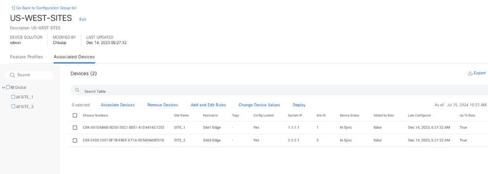 Configuration Group View