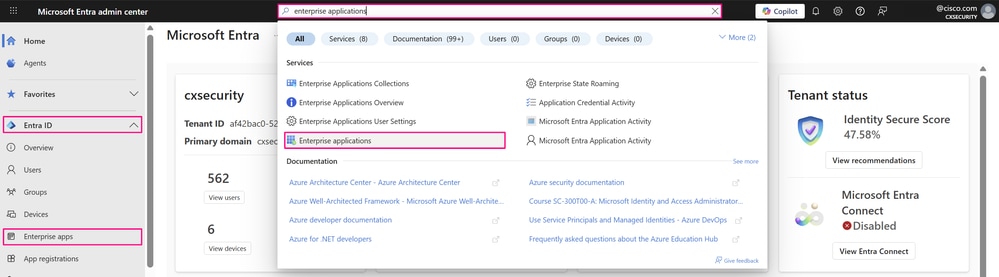 Microsoft Entra Admin Center Portal Enterprise Applications