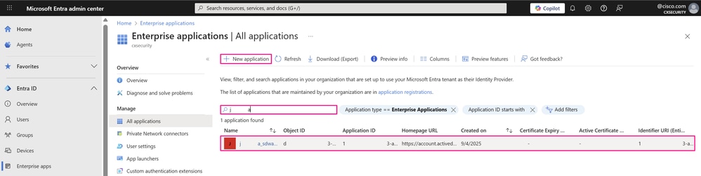 Enterprise Applications Dashboard
