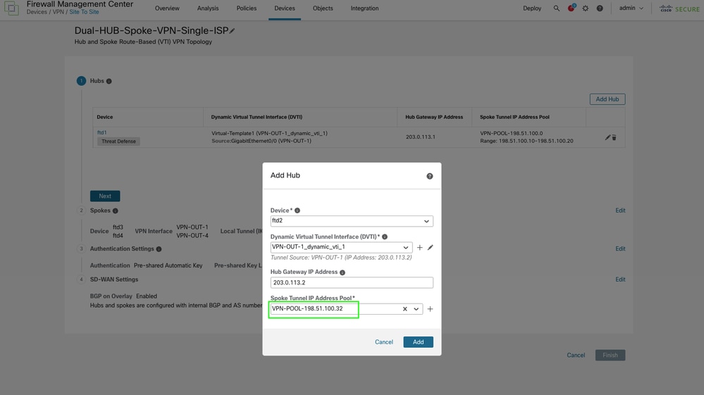New IP Address Pool is Required