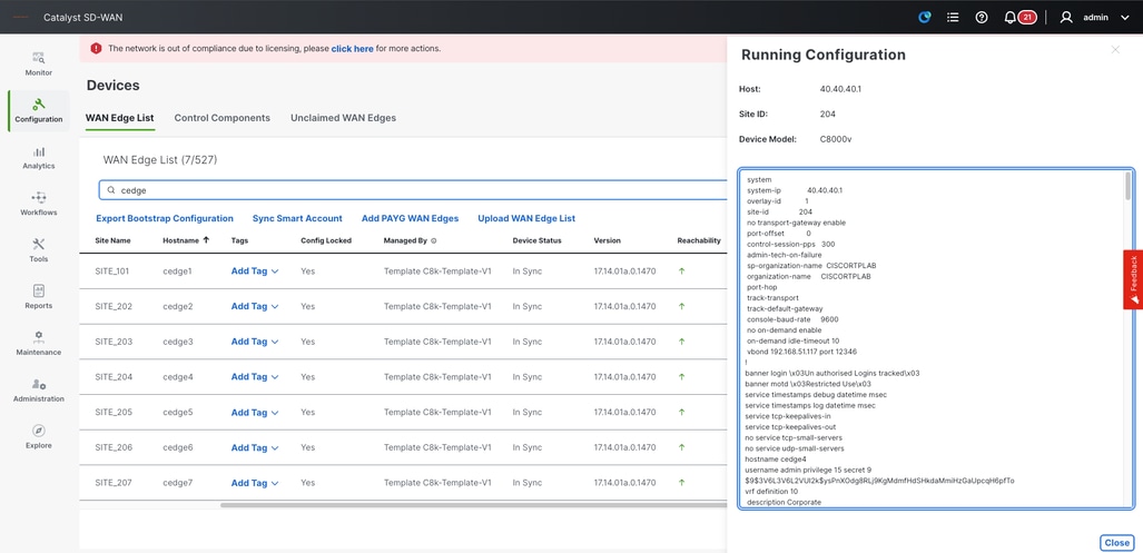 Running Configuration