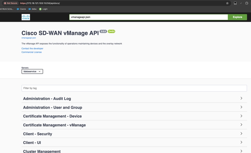 Copy and Paste URL of vManage