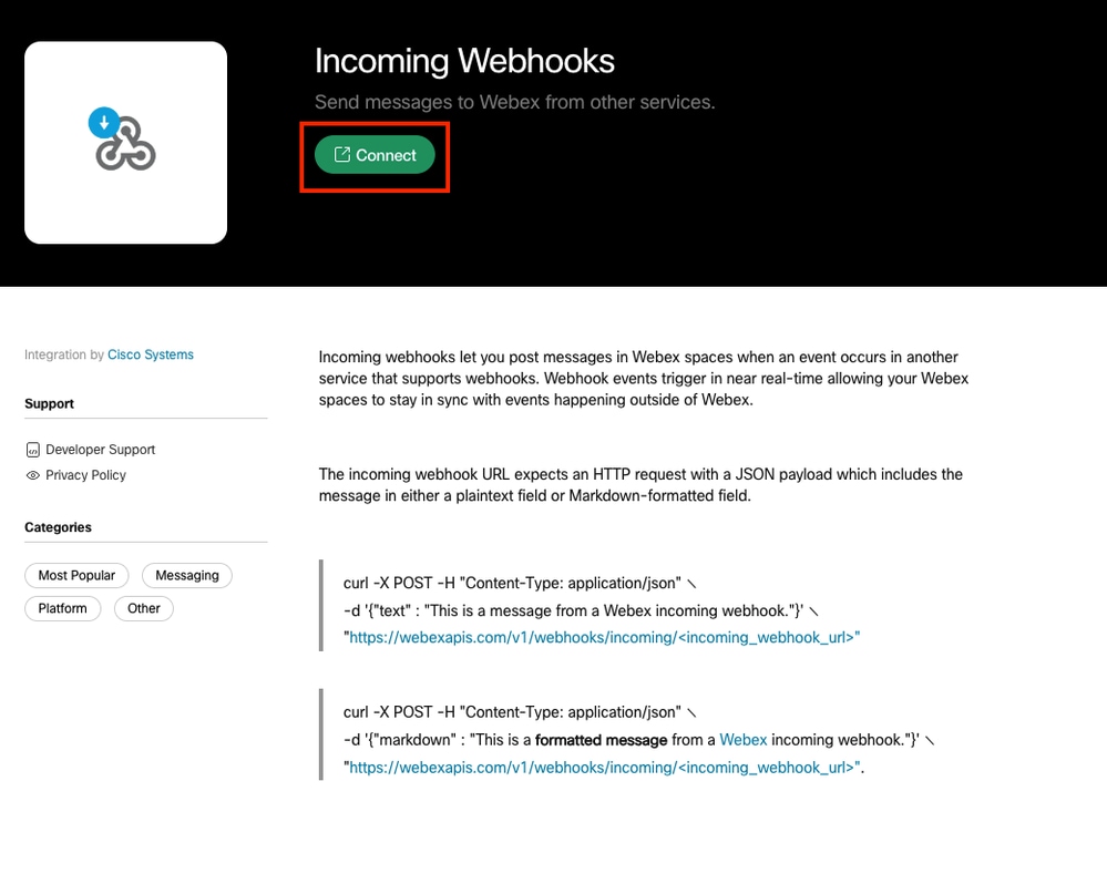 Incoming Webhook APP