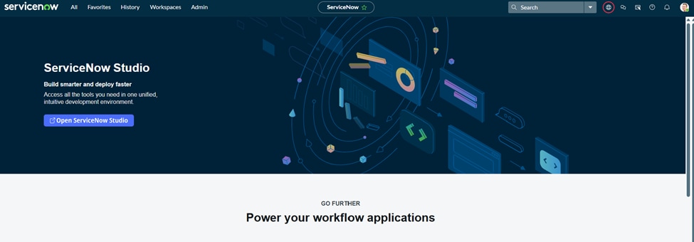 ServiceNow workspace