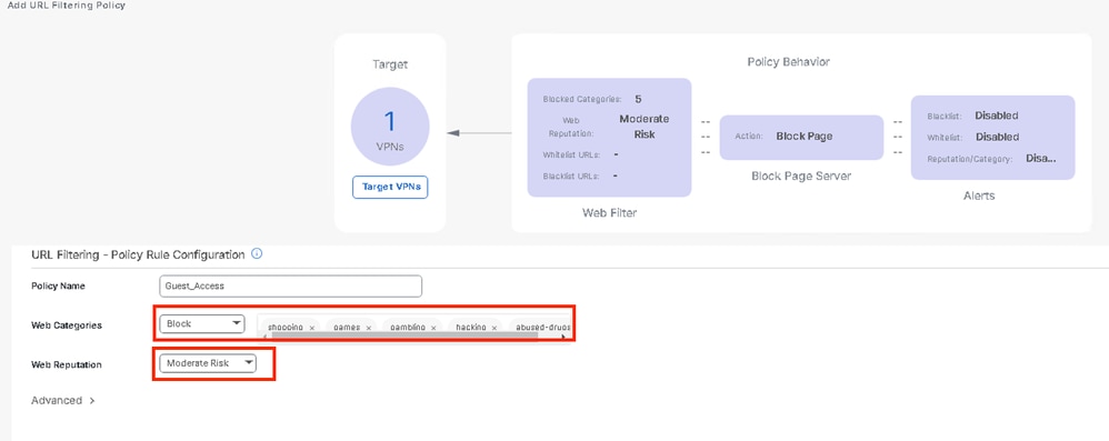 Enter Policy Name and Rules