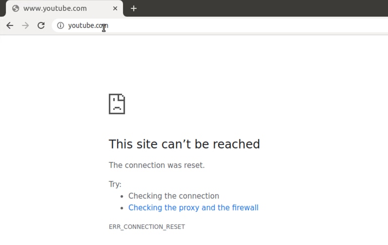 From client PC on Guest VPN, try to open youtube.com its blocked.