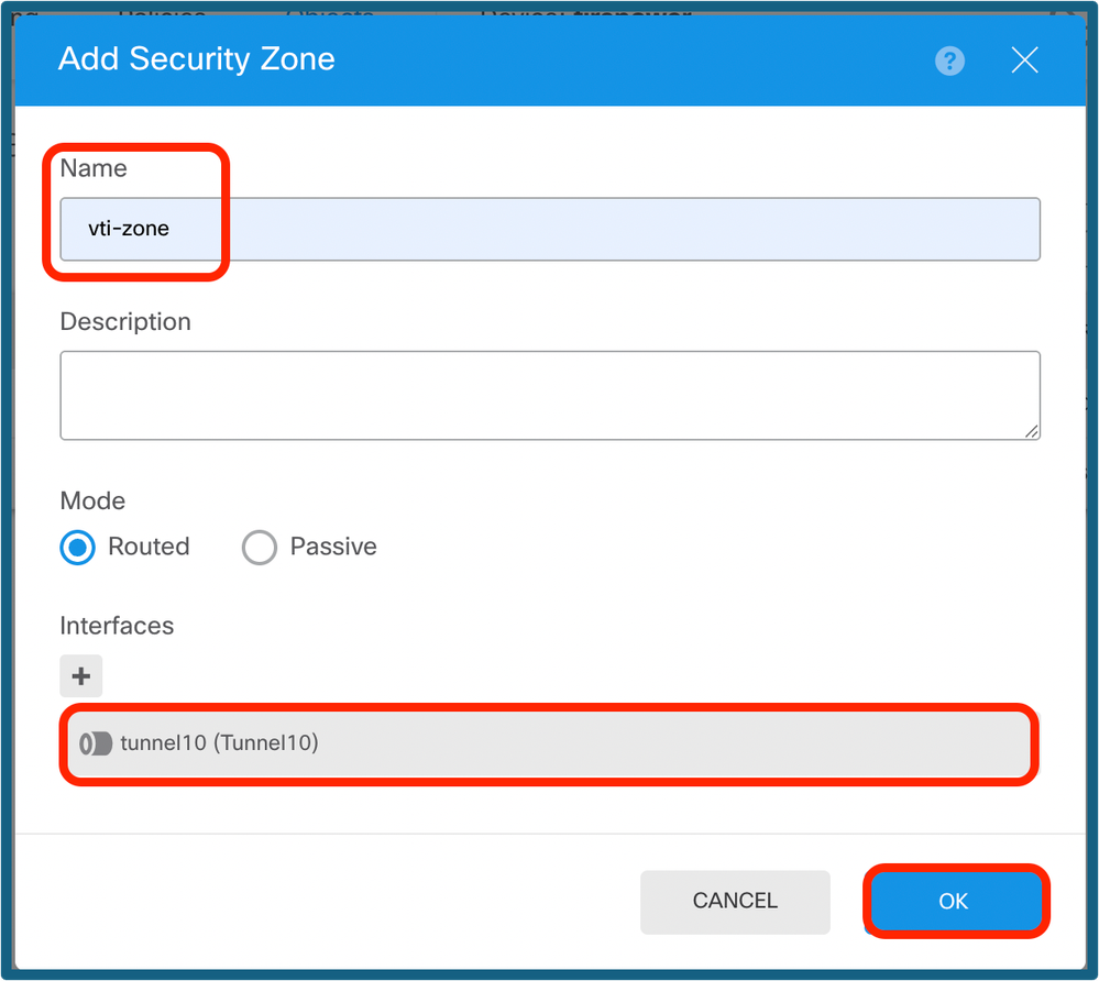 Config of Security Zone