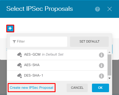 Select IPSec Proposals